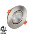 thumbnail image 5 of LED Gimbal Recessed Ceiling Downlight, 3.5 Inch with Driver, 7W, 3000K, Nickel Trim, 5 of 5