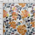 thumbnail image 2 of oneOone Cotton Cambric Off White Fabric Leaves & Rose Floral Fabric For Sewing Printed Craft Fabric By The Yard 42 Inch Wide, 2 of 4