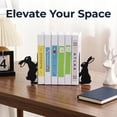 thumbnail image 2 of Unique Bargains 2Pcs Decorative Metal Hollow Out Cartoon Book Ends Black 6.3*1.2*5.9inch, 2 of 5