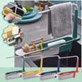 thumbnail image 1 of Telescopic Sink Shelf Kitchen Sinks Organizer Soap Towel Sponge Holder Drain Rack Storage Basket Gadgets Accessories, 1 of 5