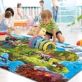 thumbnail image 2 of Oriate Kids Toy Dream Mat Racetrack Activity Playmat, Ideal Fun Carpet Racing Map for Bedroom Playroom, 47" X 31" Pretend Play Rug Safely Have Fun, Great for Playing with Car Toys 552-R, 2 of 6