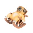 thumbnail image 3 of Estatua de animal con forma de mecedora, pequeña escultura decorativa, colección de figuras en miniatura, adorno de mesa para sala de estar, oficina y Perro marrón, 3 of 9