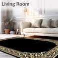 thumbnail image 2 of ODIKA 5'x7' Machine Washable Non-Slip Area Rug, Ornamental with Symmetrical Flourishes High Traffic Rug, Black, 462825, 2 of 7