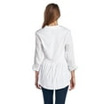 thumbnail image 2 of Zac Rachel Women's Long Sleeve Button Down Woven/Knit Top - White - Small, 2 of 3