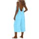 thumbnail image 3 of TaTaai Women's Summer Evening Jumpsuit Sleeveless Adjustable Straps Low Back Design Cropped Wide Leg 7/8 Length with Pockets Casual One Piece for Special Occasions Gift, 3 of 6