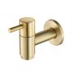 thumbnail image 1 of Lavadora Grifo Montado en la pared Cobre Redondo Cepillado Oro Fregona Piscina Grifo Jardín al aire libre Baño Grifo de agua JAMW Sencillez, 1 of 5