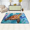 thumbnail image 2 of GZHJMY Sea Turtle Non Slip Area Rug for Living Dinning Room Bedroom Kitchen, 2' x 3'(24 x 36 Inches), Animal Turtle Nursery Rug Floor Carpet Yoga Mat, 2 of 6