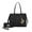 Black, variant on Louise Women Tote Bag & Wallet, Vegan leather for Daily, Travel Work, and School Handbag Set by Mia K. - Black