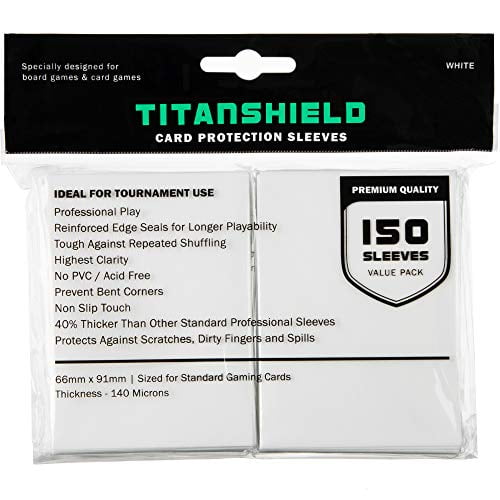 150 Sleeves Clear Tarot Size Card Sleeves 70x120mm TitanShield 