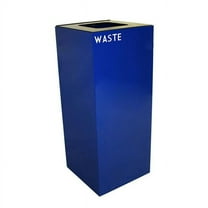 Witt Industries 36GC03-BL 36 Gallon Indoor Recycling Container With Square Opening, Blue