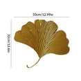 thumbnail image 3 of 2 Pieces Leaf Wall Sculptures Peacock Figurine Wrought Iron Material for Living Room Office Shelf Decoration, 3 of 8