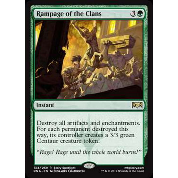 MtG Ravnica Allegiance Rare Rampage of the Clans #134
