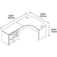 thumbnail image 2 of Bush Business Furniture Bow Front Left Hand L Shaped Desk w/ 2 Mobile Pedestals Cherry SRC034NCLSU, 2 of 3