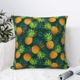 thumbnail image 4 of Wukai Pineapples with Palm Leaves Premium Polyester Fleece Pillow Covers with Hidden Zipper Closure,Luxuriously Soft and Durable-18"x18", 4 of 7