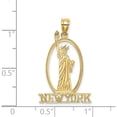 thumbnail image 4 of 14k Cut-out NEW YORK wStatue of Liberty Charm Yellow Gold Polished Sparkling Timeless Luxury Perfect for adding elegance to any outfit, 4 of 4