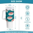 thumbnail image 3 of 40 Oz Car Handle Water Bottle Water Cup Water Bottle Water Jug Coffee Cup Travel Water Bottle Santa Claus Face, 3 of 8