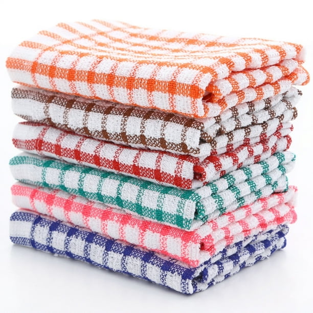 6 uds. De paños de cocina de algodón, absorbentes, sin pelusa, para Catering, restaurante, paños para platos