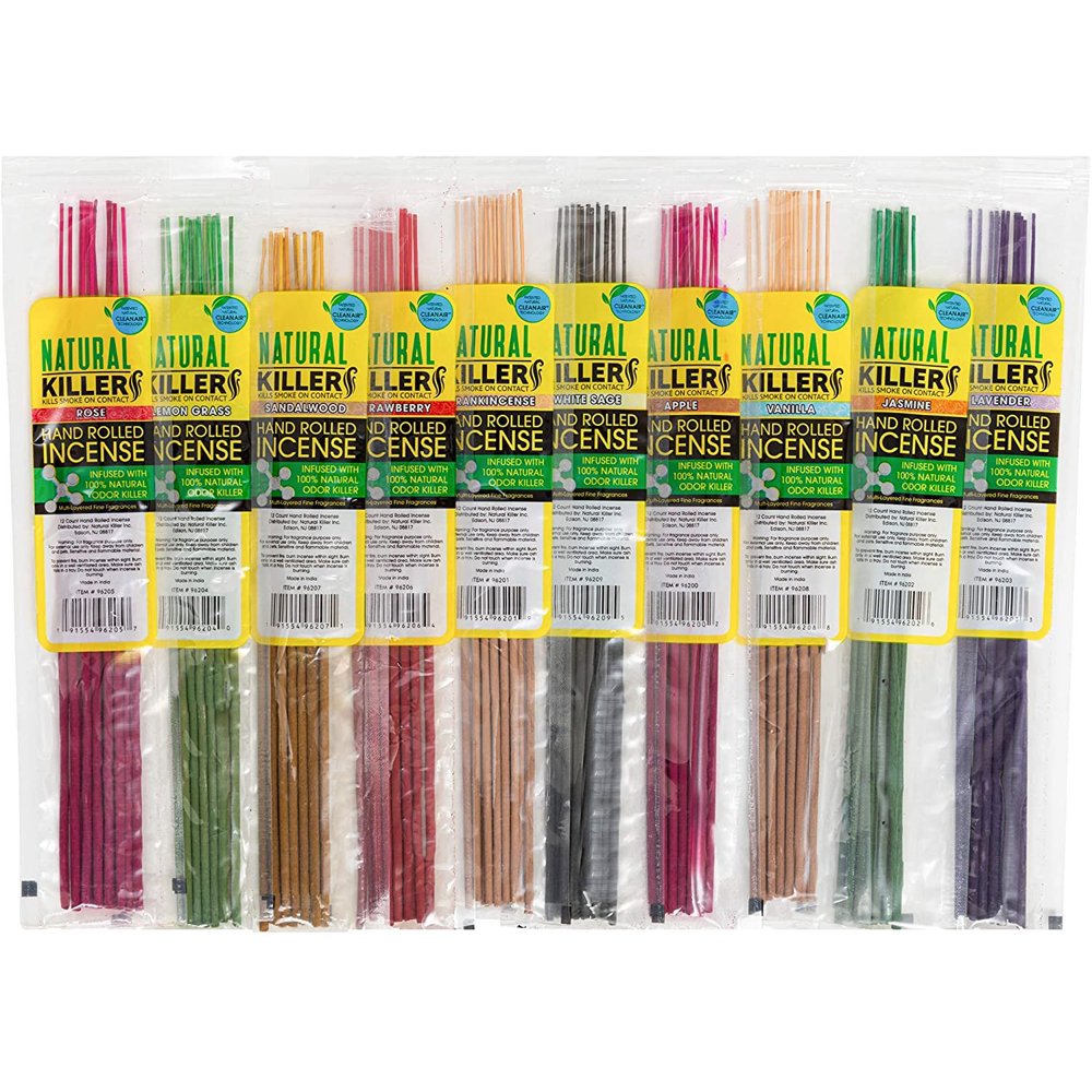 Natural Killer Odor Eliminator Incense Sticks Variety Pack Natural