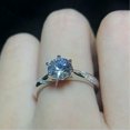 thumbnail image 4 of 1.5ct Anniversary AAA CZ 925 Silver Women's Engagement Party Elegant Ring Sz 4-9, 4 of 5