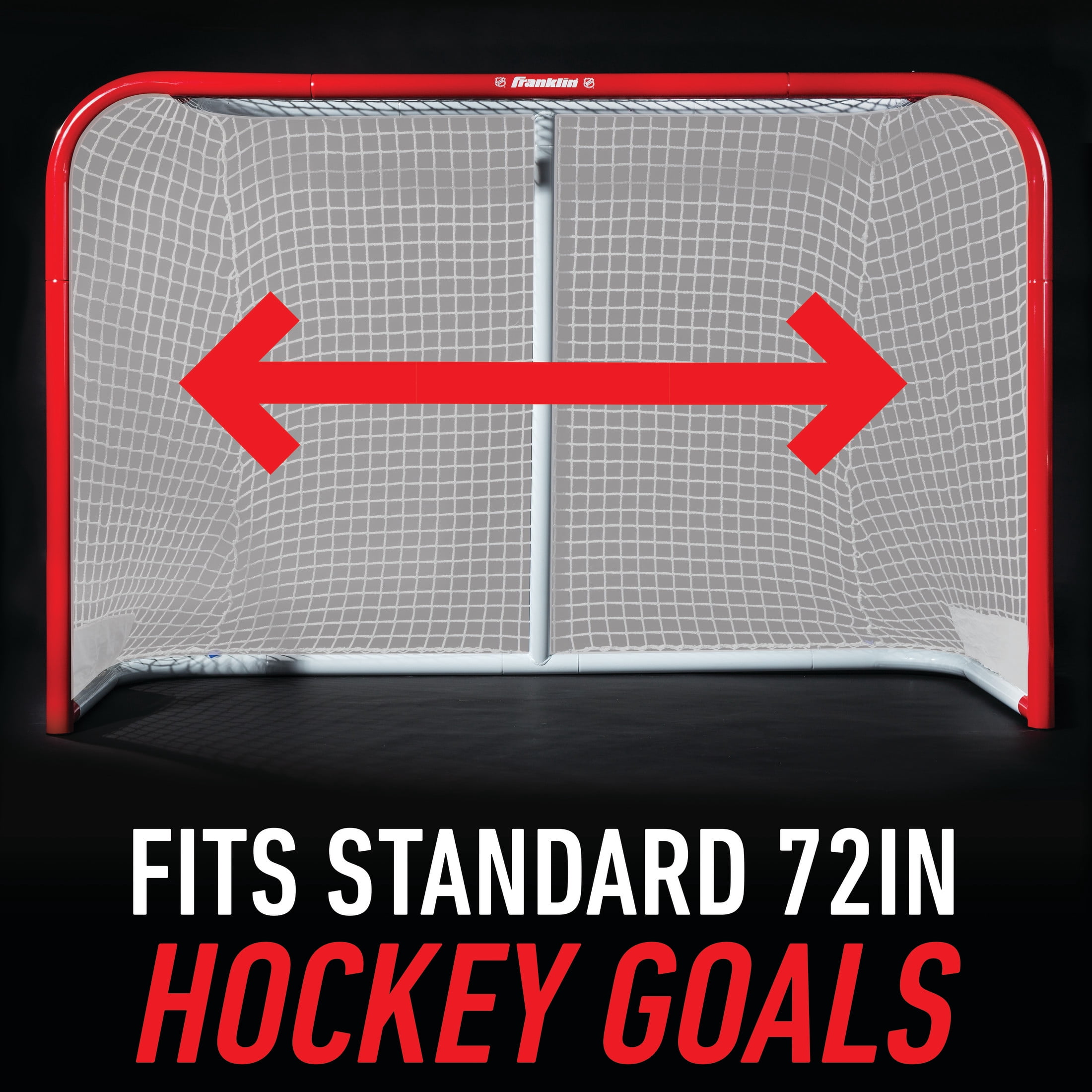 Franklin Sports NHL Hockey Goal Replacement Net - 72" Official Size Goal Replacement Netting - Outdoor Street Hockey Goal Net - Easy Attach Official Size Net - 72" x 48" x 30"