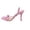 01Pink, variant on Women's Strappy Kitten Heels, Square Toe Open Toe Dress Sandals
