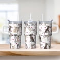 thumbnail image 2 of 20OZ Cute Dog Daily Use Tumbler with Handle Straw and Lid Paw Print Coffee Cup for Women Friends Great Holiday Birthday Presents Ideal for Home Office and Travel, 2 of 6