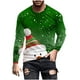 thumbnail image 2 of Blusas y camisas de manga larga y cuello redondo para hombre, informales, a la moda, con estampado navideño, cuello redondo, blusas de licra de manga larga para hombre., 2 of 5