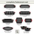 thumbnail image 2 of Country Kitchen Nonstick Bakeware Set, 10-Piece Baking Pans and Sheets, Red, 2 of 8