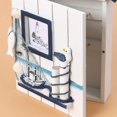 thumbnail image 5 of Mediterranean Style Wooden Key Cabinet Nautical Style Wall Mounted Wooden Key Holder Storage Box Cabinet, 5 of 5