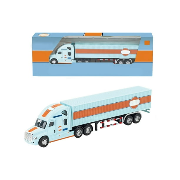 Alloy Car Model 1-64 Small Trailer Container Truck Edition Power Childrens Toy Car Model Ornament