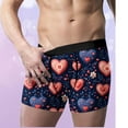thumbnail image 7 of VgaVtl Mens Plus Size Boxers Valentines Men Underwear Heart Print Boxer Briefs Stretch Athletic Underpants,Pink XXL, 7 of 7