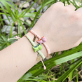 thumbnail image 2 of Set 2 Pulseras Ajustables Dinosaurios - Verde Y Rosa Bonita Pulsera Pareja Xtellar rosa, 2 of 4