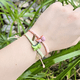 thumbnail image 2 of Set 2 Pulseras Ajustables Dinosaurios - Verde Y Rosa Bonita Pulsera Pareja Xtellar rosa, 2 of 4