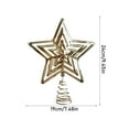 thumbnail image 2 of Iron Tree Top Star Christmas Tree Golden Five Pointed Star Decoration Christmas Decoration Ornaments for Tree Topper Large Size, 2 of 5