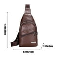 thumbnail image 2 of EUDIDV Crossbody Bag;Men's Soft Leather Chest Bag Stylish One Shoulder Bag Waterproofing Casual Business Crossbody Sling Bag Simply Casual Backpack;Suitable for Going Out and Travel, 2 of 6