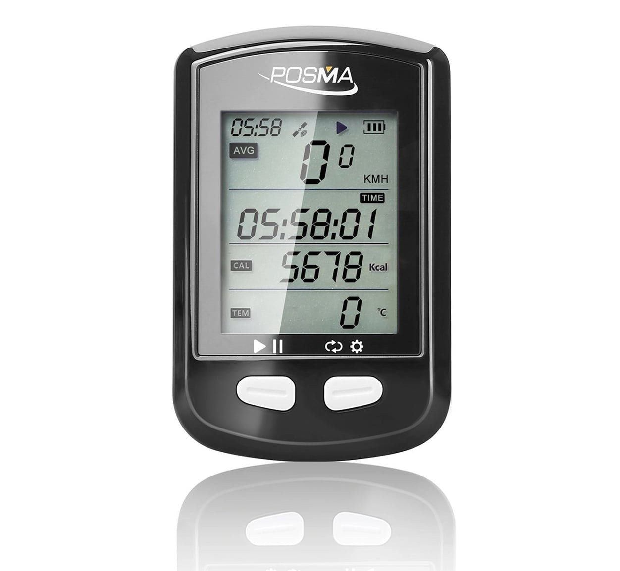 POSMA DB2 Bluetooth GPS Cycling Bike Computer Speedometer Odometer Altimeter Calories Heart Rate cadence Temperature by Unbranded