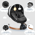 thumbnail image 5 of TouHeart Electric Baby Swing, Infant Rocker with Bluetooth & Remote,5 Speeds,10 Lullabies,3 Timing, Black, 5 of 8