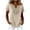 Beige, variant on Staron Women's Casual V Neck Short Sleeve Blouse Loose Fit Textured Button Down Shirt with Eyelet Detail Spring Summer Top, Beige L