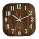 thumbnail image 1 of Reloj de pared moderno de 30 cm de madera, silencioso, decorativo, con luz nocturna y pilas. MarrónNúmero clásico, 1 of 9