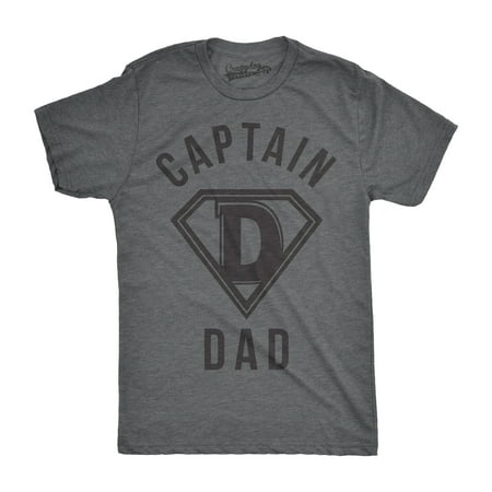 Funny Dog Tees Crazy Dog T-shirts Mens Captain Dad Funny T shirts Hilarious Hero Tee Fathers Day Gift Idea for Dads T shirt ()