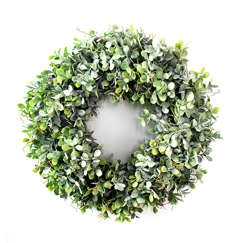 Artificial Wreath Faux Greenery Wreath Front Door Spring Gift Window