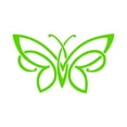 thumbnail image 1 of Unique Butterfly Vinyl Transfer Sticker Decal for Laptop/Car/Truck/Window/Bumper (Matte Lime, 17in x 10in), 1 of 1