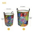 thumbnail image 5 of Laundry Basket Organizer Collapsible -Zebra Animal Impressionism Dirty Clothes Hamper for Bathroom Kids Girls Boys Laundry Hamper Small, 5 of 8