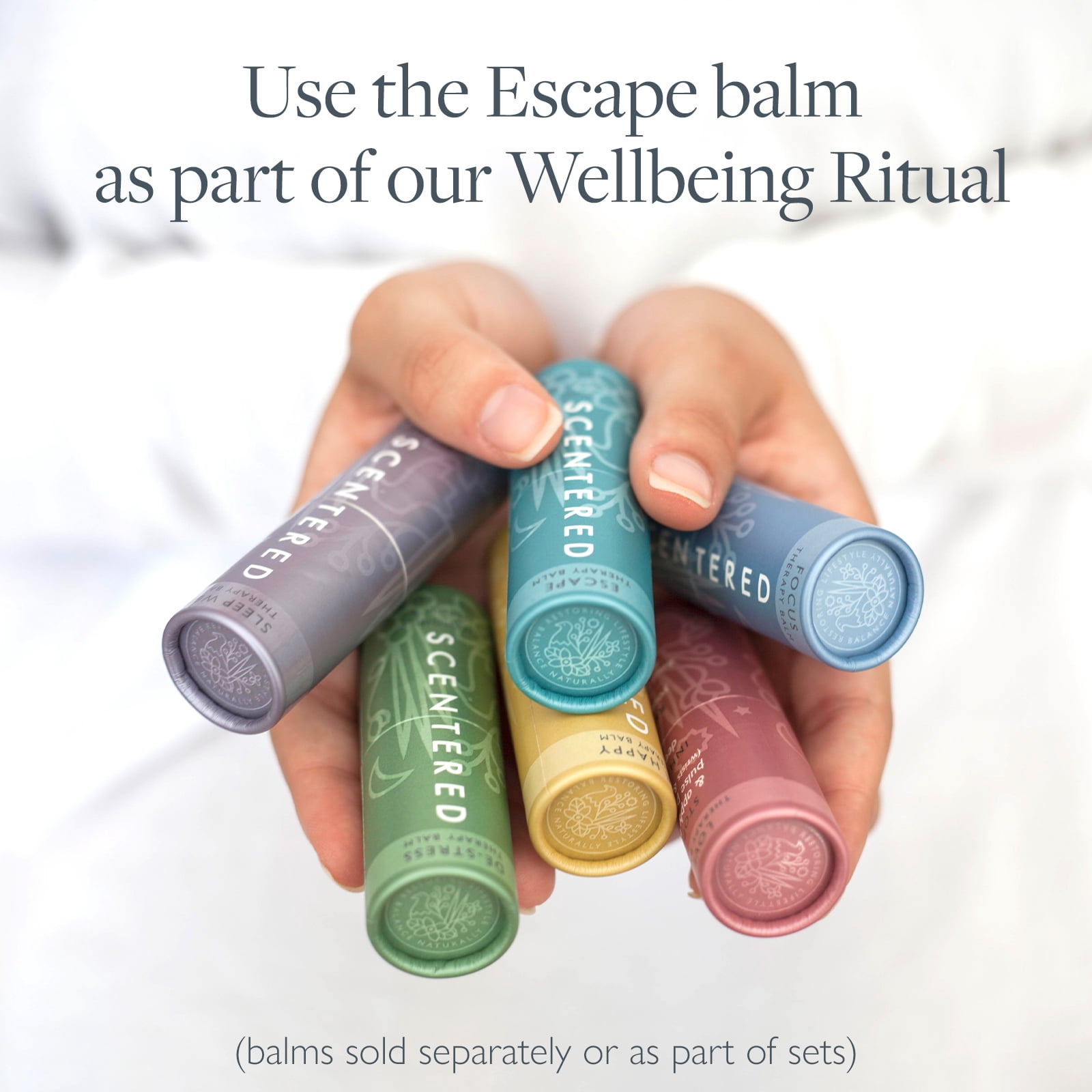 Scentered Aromatherapy Inhaler Balm ESCAPE - Relaxation & Meditation Aid - Natural Essential Oils