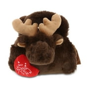 Dollibu I Love You Heart Brown Moose Plush Handbag - 7 inches