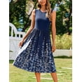 thumbnail image 3 of Vestido Zeagoo de verano sin mangas, casual, con estampado floral, para mujer, 3 of 6