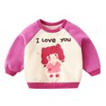 thumbnail image 1 of Gibobby Camisa Elegante Para Niños Niños niños pequeños bebés niños niñas manga larga algodón lindo dibujos animados Patchwork sudadera pulóver blusa Tops trajes ropa(Rosa, 12-18 Meses), 1 of 3