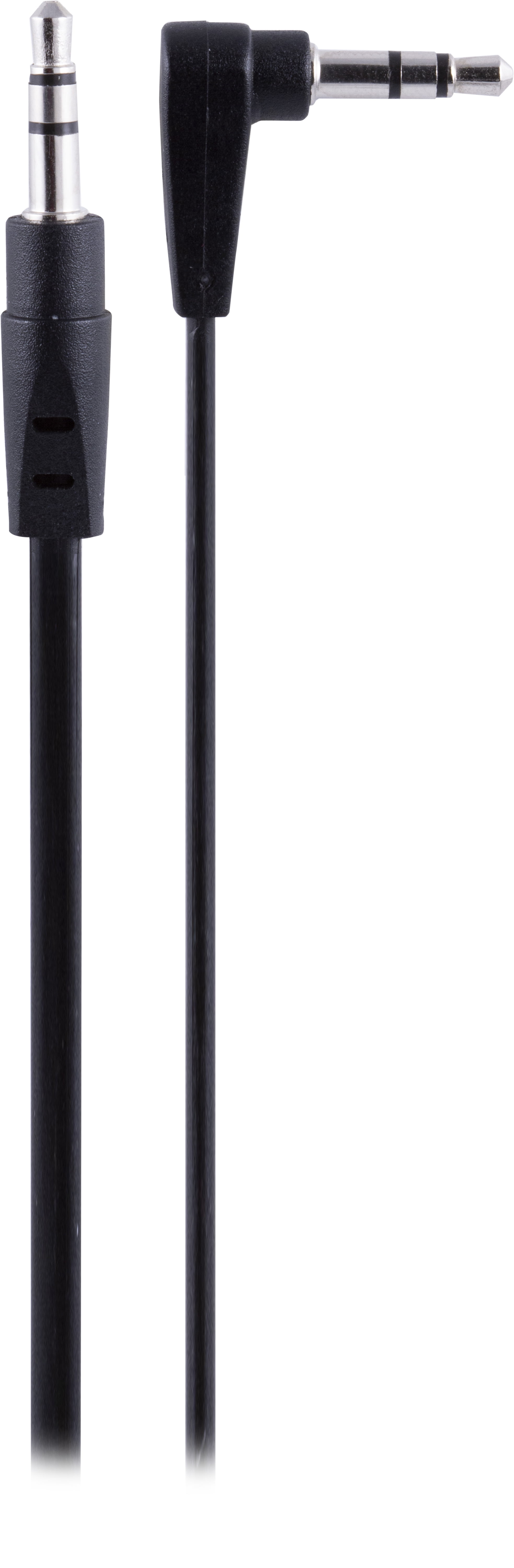 onn. 3.5mm Auxiliary Audio Cable with 1 Flat Right Angle Plug, 4 ft