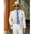 thumbnail image 3 of COOFANDY Men's Cotton Linen Suit Jackets Business Casual Blazer Stylish Regular Fit Sport Coat, 3 of 6