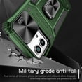 thumbnail image 3 of SaniMore for Motorola Moto G Stylus 5G Stand Case, Slide Camera Cover 360 Degree Rotating Kickstand Magnetic Car Mount Hybird Tri-layer Rugged Shell Military-grade Shockproof Anti-drop Cover,Darkgreen, 3 of 10